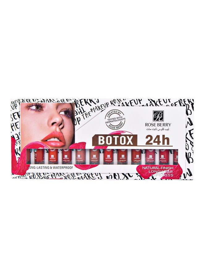 ROSE BERRY 12 Piece Botox 24H Long Lasting And Waterproof Lipgloss Multicolour  - Image 3