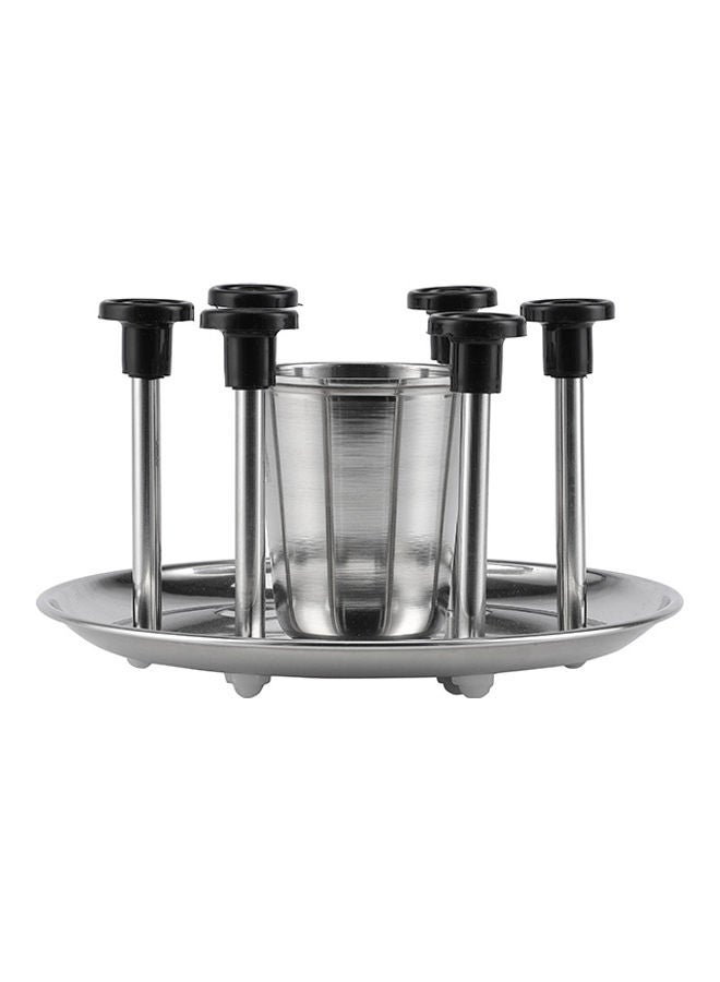 Royalford Glass And Cutlery Holder Stainless Steel Holder Holder Stand For Kitchen Countertop Dining Table Silver  - Image 3