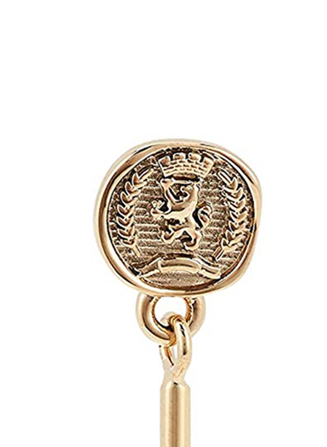 TOMMY HILFIGER Two Tone Stainless Steel & Brass Natural Pearl Women's Dangle & Drop Earrings  - Image 4
