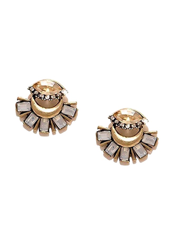 Pipa Bella - Gold-Toned Half Flower stud Earrings - Image 1