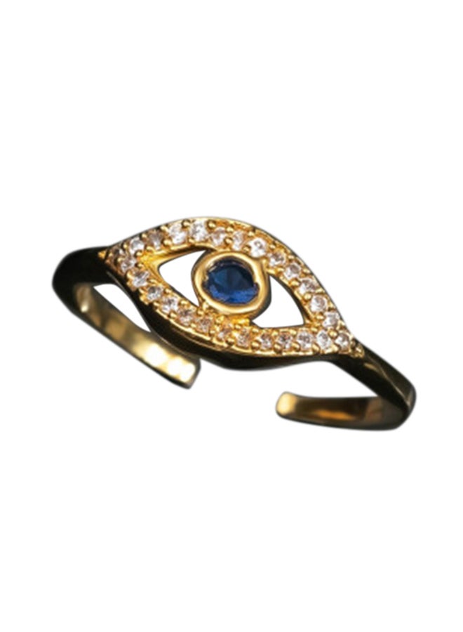 Pipa Bella - Gold Ayla Evil Eye Ring - Image 1