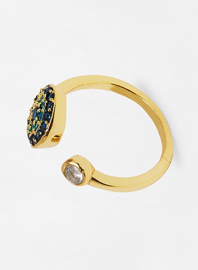 Pipa Bella - Blue Afet Evil Eye Finger Ring - Image 1