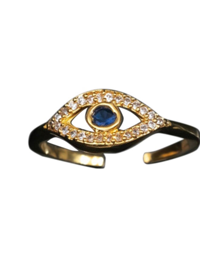 Pipa Bella - Gold Ayla Evil Eye Ring - Image 1