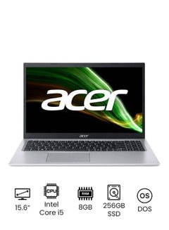 لابتوب اسبير A3 A315-58 بشاشة عالية الجودة مقاس 15.6 بوصة ومعالج كور i5-1135G7 / ذاكرة وصول عشوائي (رام) سعة 8 جيجابايت / 256 جيجابايت اس اس دي / انتل ايريس اكس اي جرافيكس / بدون نظام تشغيل ويندوز الإنجليزية/العربية رمادى نقى
