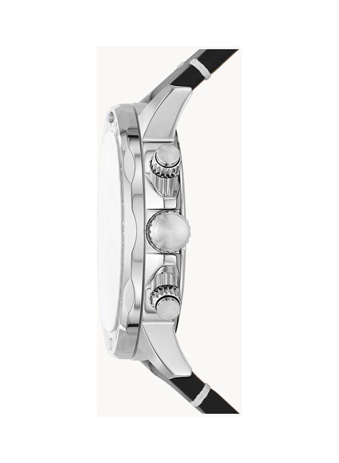 FOSSIL Men's Analog Round Shape Leather BQ2708 45 Millimeter - Image 3