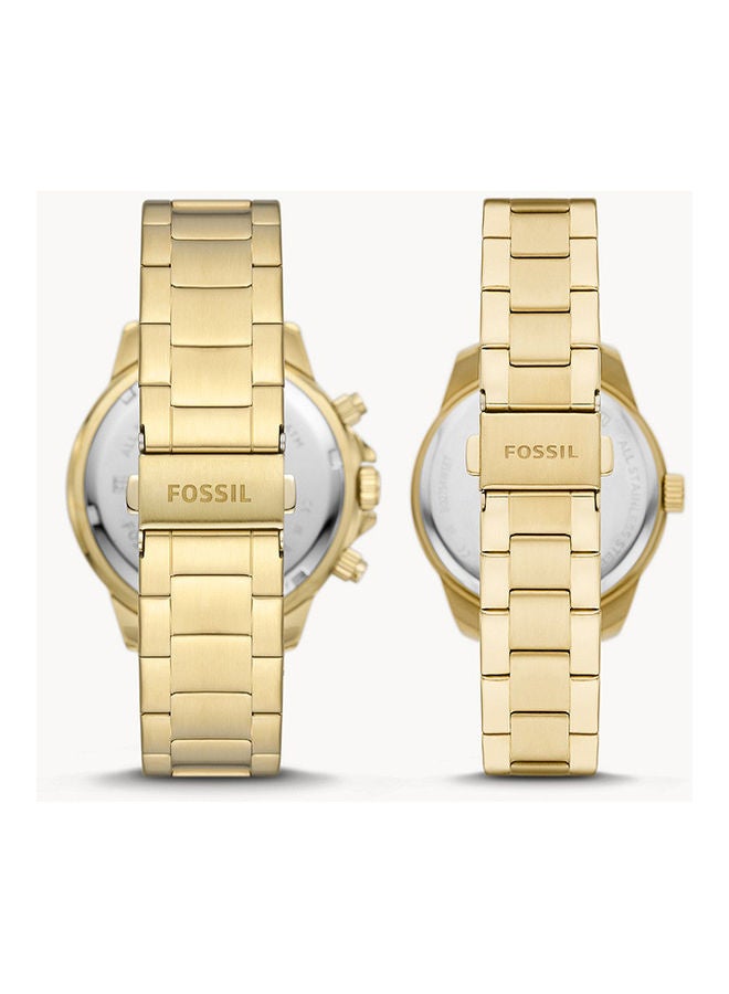 FOSSIL Men's Analog Round Shape Stainless Steel BQ2754SET 45 Millimeter  - Image 2