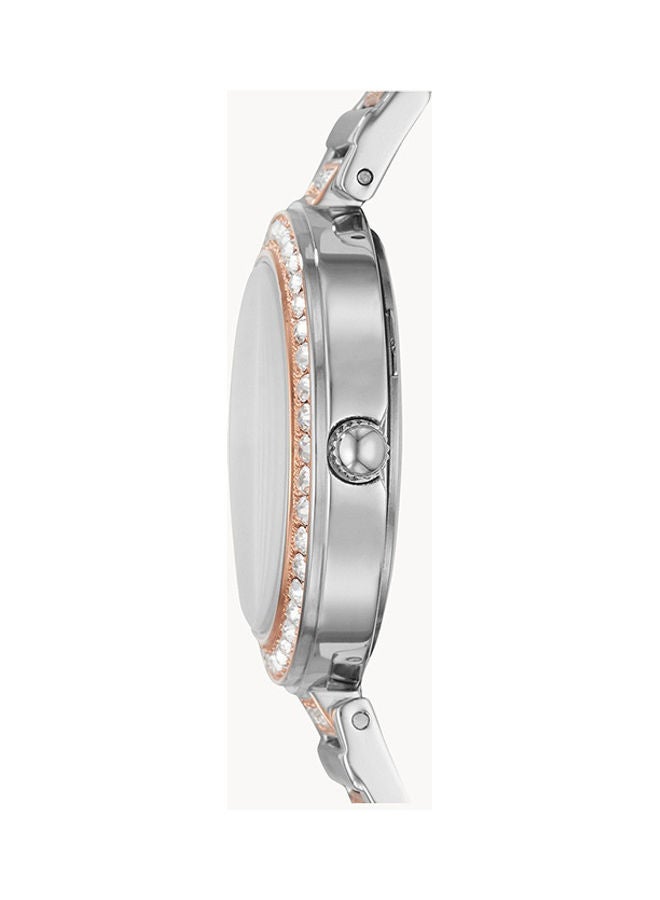 فوسيل ساعة أنالوج دائرية من الفولاذ المقاوم للصدأ BQ3337 مقاس 34 ملم - Image 2