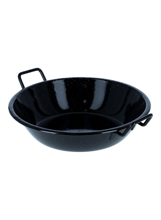 Royalford - Wok Pan With Enamel Coating Stylish Design With Extra Flat Base And Raised Handles Easy Food Release And Cleanup Black 22cm - Image 1