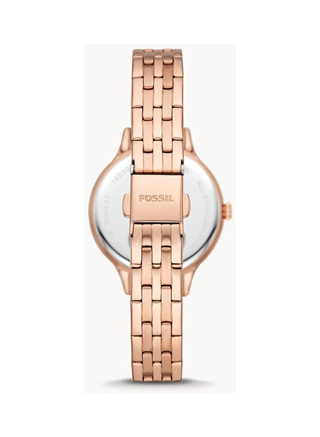 FOSSIL Women's Analog Round Shape Stainless Steel BQ3862 34 Millimeter - Image 2