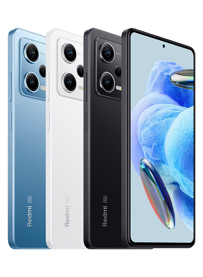 شاومي - Redmi Note 12 Pro 5G ثنائي الشريحة باللون الأسود الداكن وذاكرة وصول عشوائي سعة 8 جيجابايت وذاكرة تخزين سعة 256 جيجابايت - الإصدار العالمي مع Watch 2 Lite - Image 1