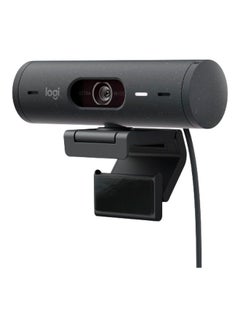 Logitech Brio 500 Full HD Webcam with Auto Light Correction, Show Mode, Dual Noise Reduction Mics, Privacy Cover, Works Microsoft Teams, Google Meet, Zoom, USB-C Cable Black  - Image 1