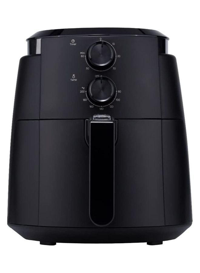evvoli Air fryer 4 Liters No Pre-Heat Needed No-Oil Frying Fast Crispy and healthy Temperature Control black with free Blender 4 L 1500 W EVKA-AF4001BSB Black  - Image 2