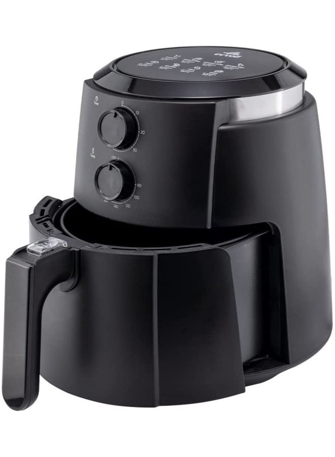 evvoli - Air fryer 4 Liters No Pre-Heat Needed No-Oil Frying Fast Crispy and healthy Temperature Control black with free Blender 4 L 1500 W EVKA-AF4001BSB Black - Image 1