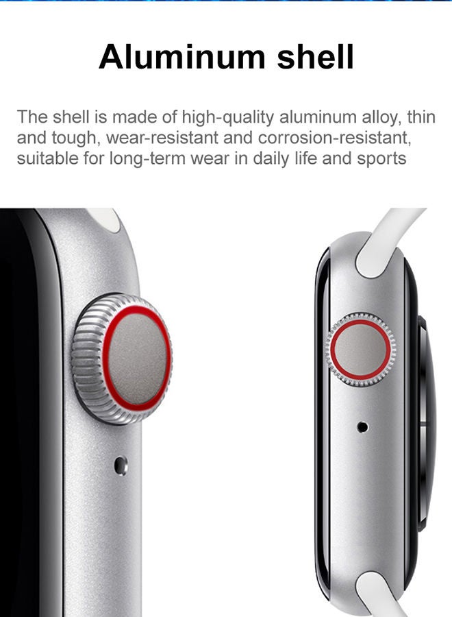 FitPro - 230 mAh Renewed - Series 7 lite Smart Watch With Rotating Side Button White - Image 1