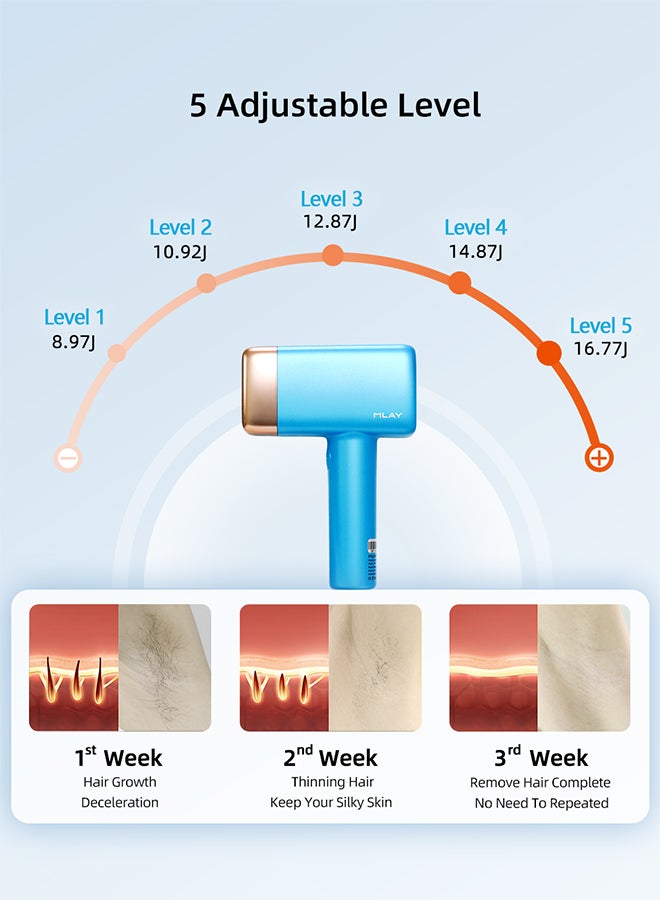 ملاي جهاز T14 لإزالة الشعر بالمصباح بتقنية IPL للوجه والجسم متعدد الألوان - Image 3