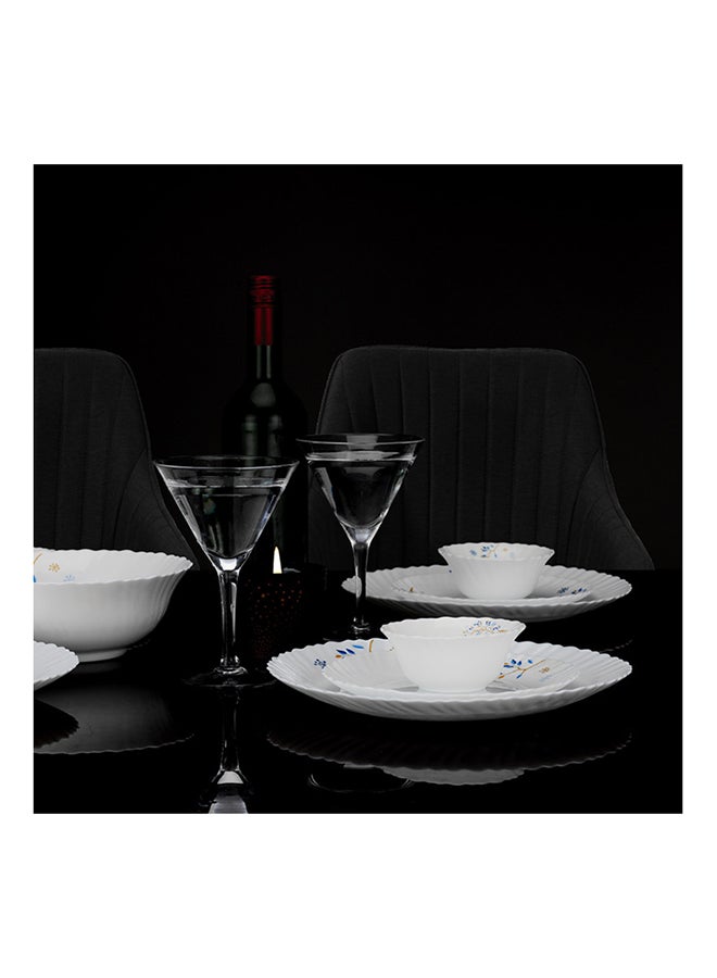 Royalford - 50 Pcs Opalware Dinner Set, RF10202 | Assorted Design | Lightweight, Beautiful Design Opal Dishes Sets Service for 6 Purple Purple - Image 1