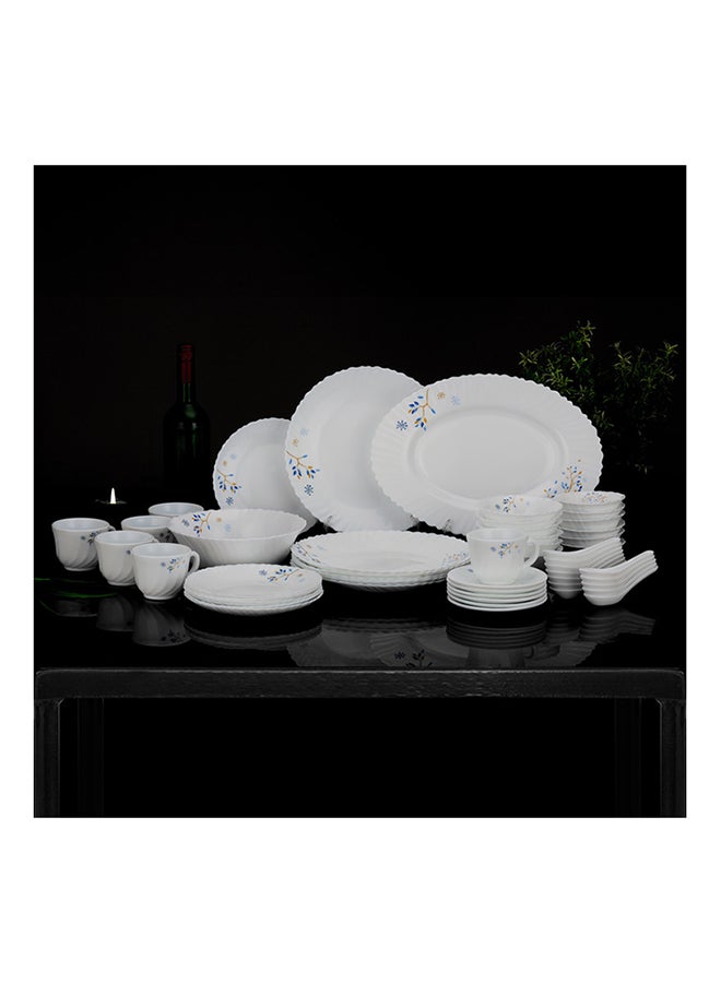 Royalford - 50 Pcs Opalware Dinner Set, RF10202 | Assorted Design | Lightweight, Beautiful Design Opal Dishes Sets Service for 6 Purple Purple - Image 1