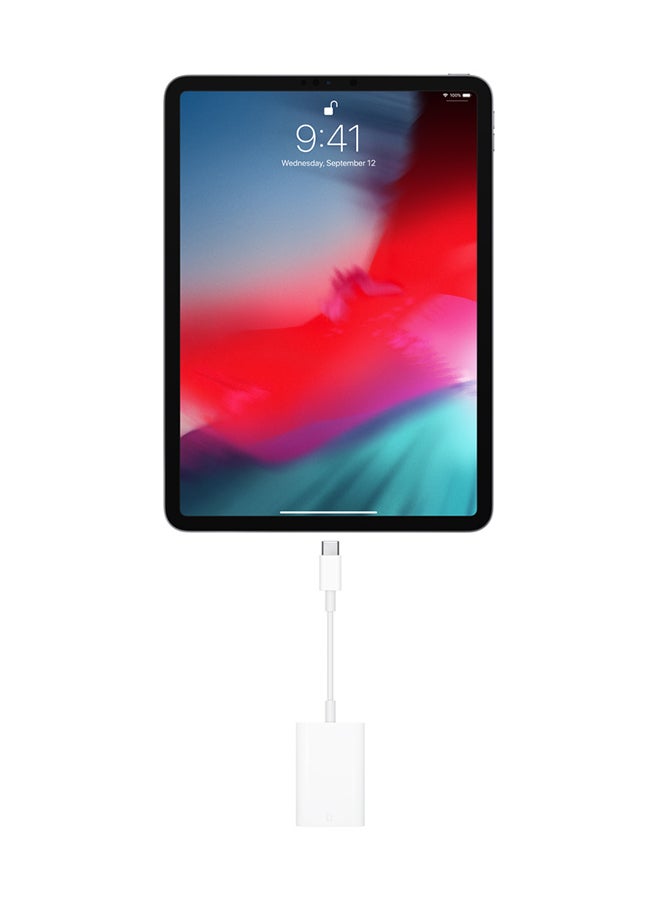 USB-C To SD Card Reader White