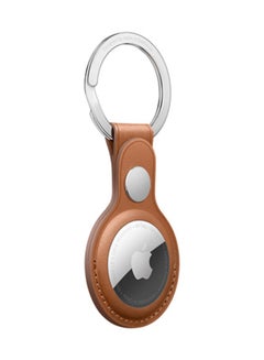 Apple AirTag Leather Key Ring Saddle Brown  - Image 2