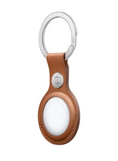 Apple AirTag Leather Key Ring Saddle Brown  - Image 3
