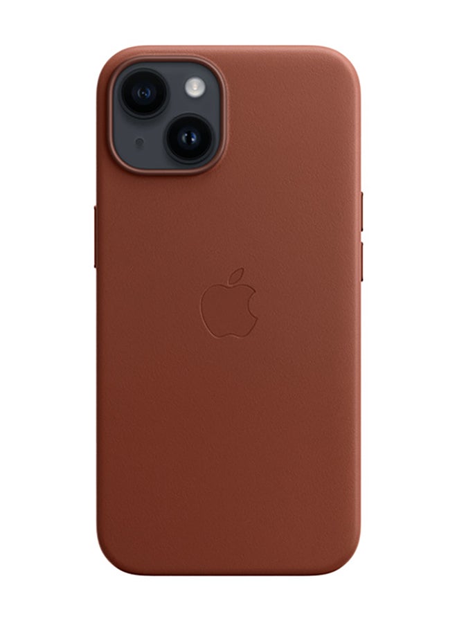 Apple iPhone 14 Leather Case with MagSafe Umber - Image 5