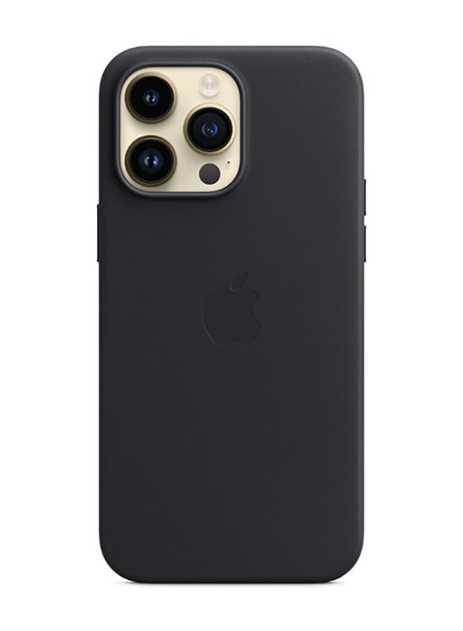Apple - iPhone 14 Pro Max Leather Case with MagSafe Midnight - Image 1
