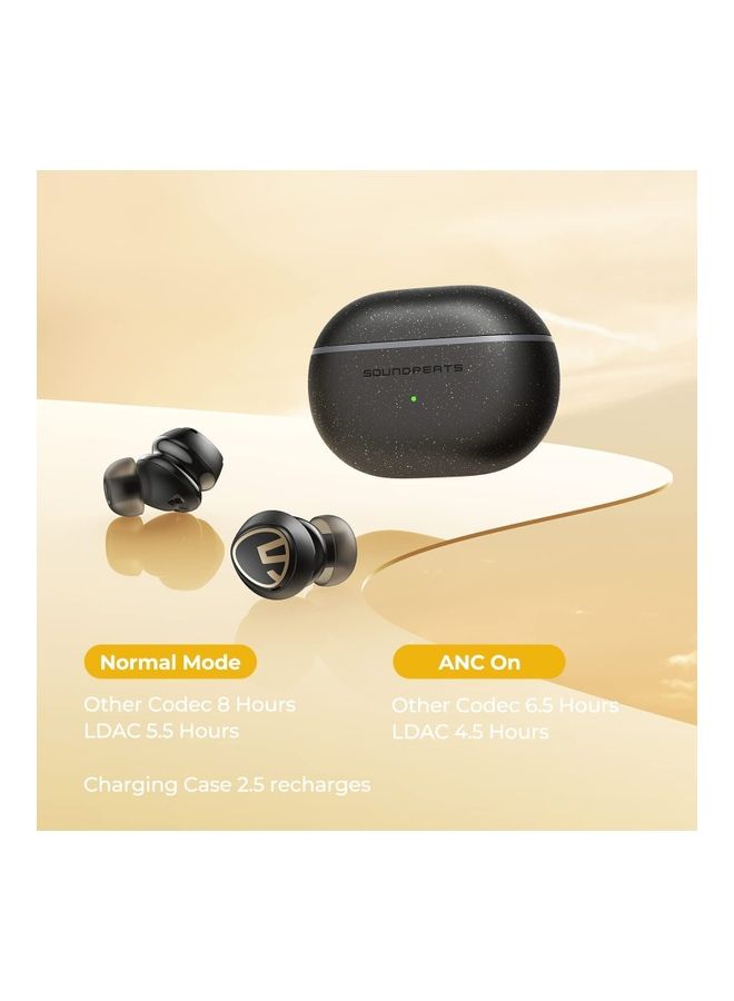 SoundPEATS - Wireless Earbuds Mini Pro HS Hi-Res Audio LDAC Tech Hybrid Active Noise Canceling Bluetooth 5.2 Earphones 6 Mics And ENC For Clear Calls 28 Hours Of Playtime 70ms Game Mode Black - Image 1