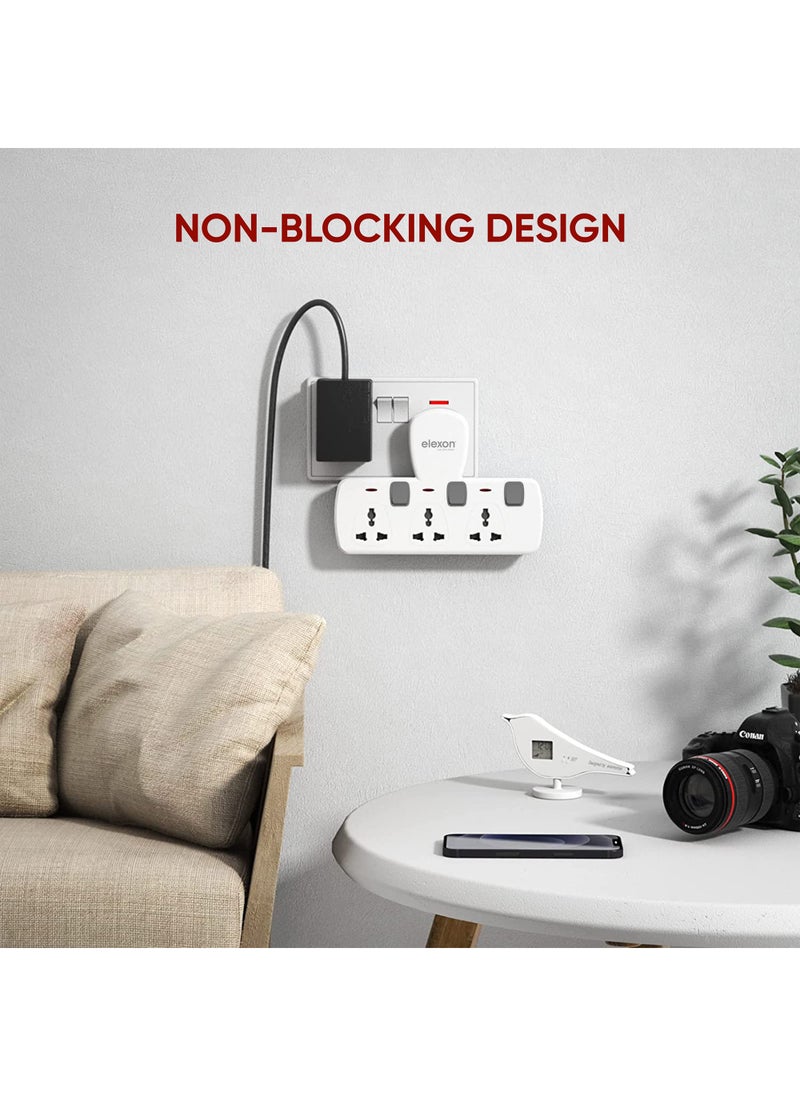 3-In-1 T-Socket Adapter White