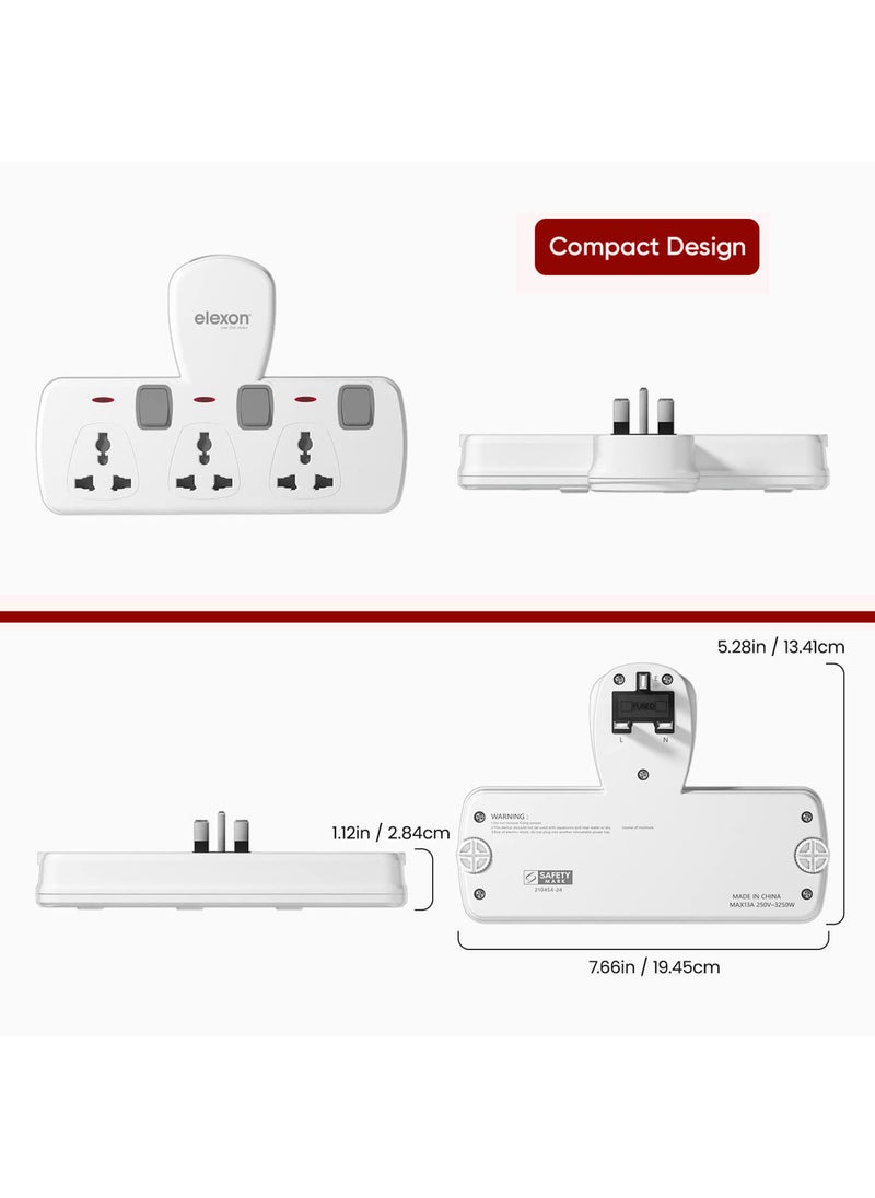 3-In-1 T-Socket Adapter White
