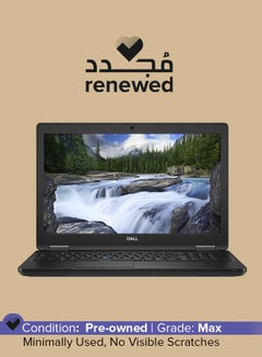 Renewed - Latitude 5590 (2018) Laptop With 15.6-Inch Display,Intel Core i5 Processor/8th Gen/8GB RAM/256GB SSD/Intel UHD Graphics 620 _ English/Arabic Black
