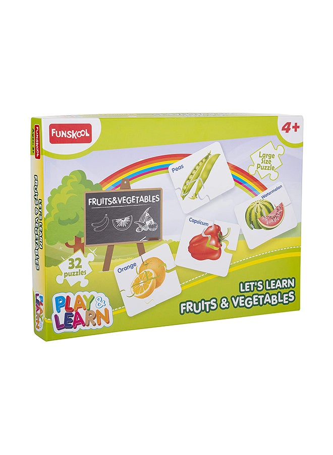 Fun With Fruits And Vegetables Jigsaw Puzzle - 32 Puzzles For Kids - v1680151202/N25251758A_1