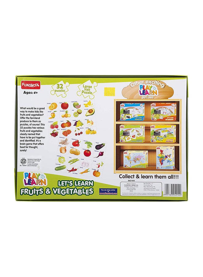 Fun With Fruits And Vegetables Jigsaw Puzzle - 32 Puzzles For Kids - v1680151202/N25251758A_2