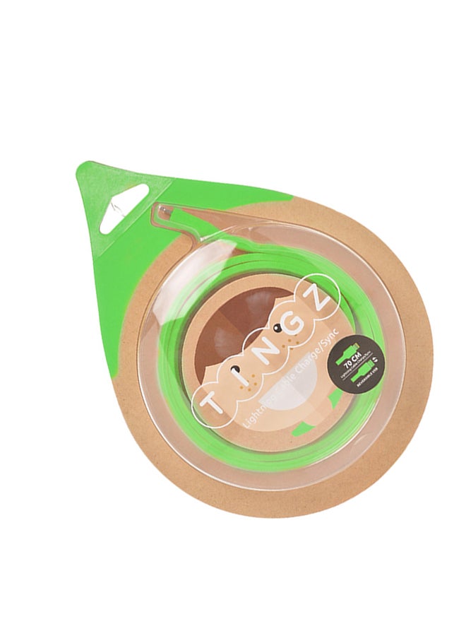 TINGZ - Silicon Cable MFI Lightning To USB Cable Green - Image 1