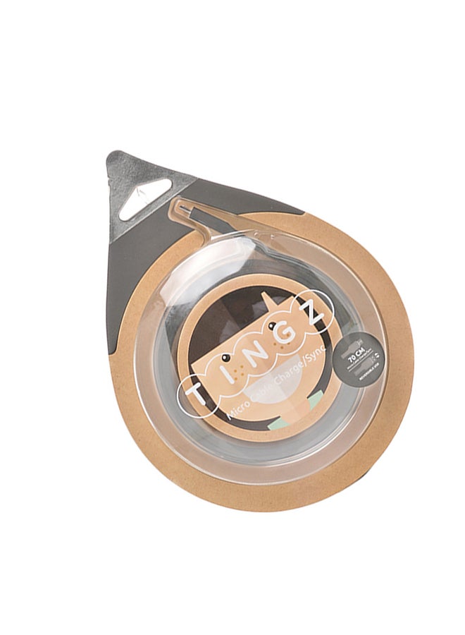 TINGZ Silicon Cable MicroUSB To USB Cable Grey  - Image 2