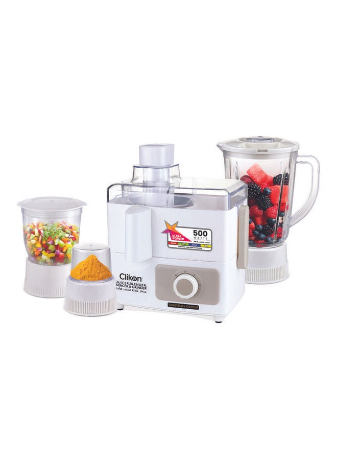 كليكون - خلاط عصير 4 في 1 1.35 L 500 W CK1501 أبيض - Image 1
