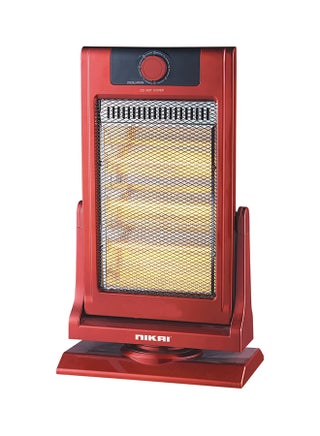 Electric Heater, 3 Halogen Heating Elements And Tip-Over Safety Switch, With Swivel Function, Adjustable Angle 1200 W NHH6500 Red - v1680154820/N50667632A_1