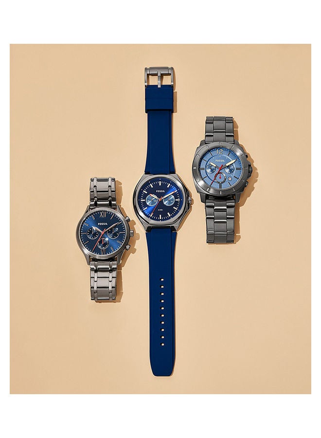 فوسيل كرونوغراف دائري الشكل من الفولاذ المقاوم للصدأ BQ2763 45 مم - Image 4