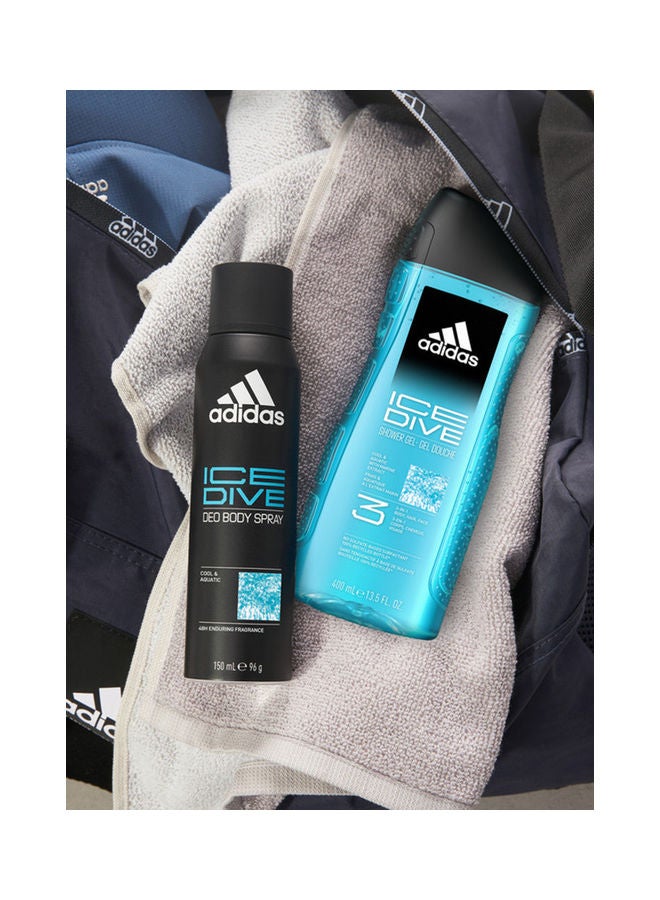 Adidas Ice Dive Shower Gel Clear 400ml  - Image 5