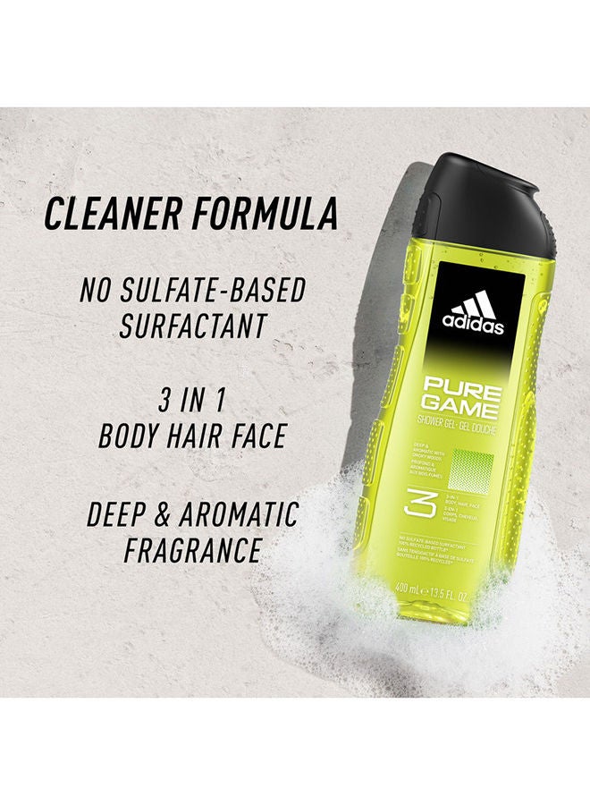 Adidas - Pure Game Shower Gel Clear 400ml - Image 1
