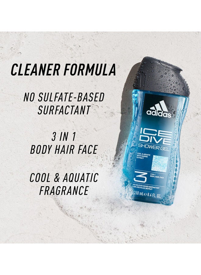 Adidas Ice Dive Shower Gel Clear 250ml  - Image 2