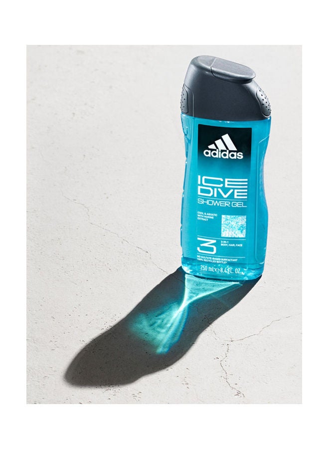 Adidas Ice Dive Shower Gel Clear 250ml  - Image 4