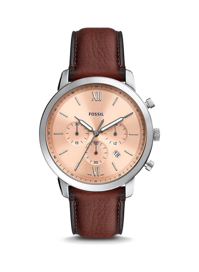 فوسيل كرونوغراف جلد دائري الشكل FS5982 44 ملم - Image 1