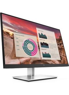 HP E27u G4 QHD USB C Monitor QHD 2560 x 1440 27 Inch Anti Glare 99 Percent NTSC No Integrated Camera Microphone Speakers IPS Height Adjustable Pivot Rotation Black/Silver  - Image 2