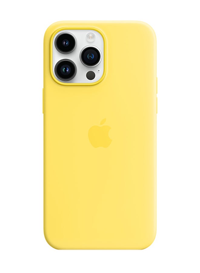Apple - iPhone 14 Pro Max Silicone Case With MagSafe Canary Yellow - Image 1