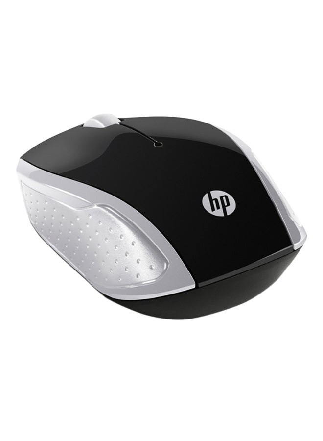 HP HP Wireless Mouse 200, Optical, 1000 DPI, Ambidextrous, (2HU84AA) Silver/Black  - Image 1