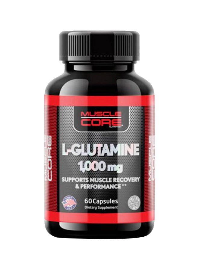Muscle Core L-Glutamine 1000MG 60 Capsules : 08231 - Image 1