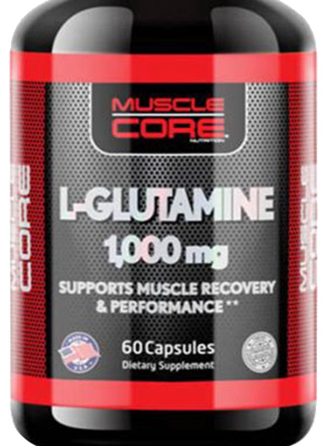 Muscle Core L-Glutamine 1000MG 60 Capsules : 08231 - Image 3