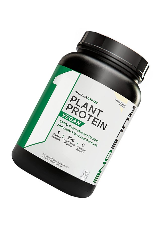 Rule 1 Protein - Rule 1 Plant Protein 100% Plant Based Protein Naturally Flavored Formula Vegan Vanilla Crème Protein Powder Drink Mix 580G - Image 1