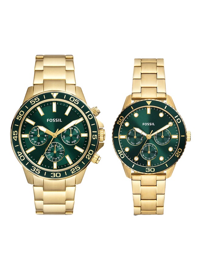 FOSSIL Men's Analog Round Shape Stainless Steel BQ2754SET 45 Millimeter  - Image 1