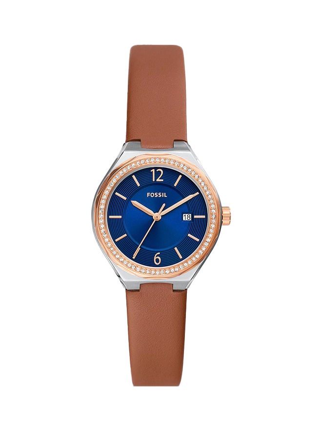 FOSSIL Women's Analog Round Shape Leather BQ3803 30 Millimeter  - Image 1